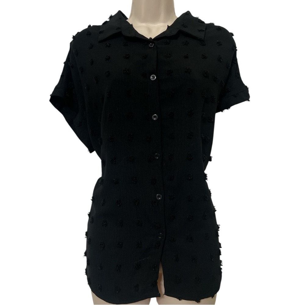 Elegant Black Button-Down Women's Shirt